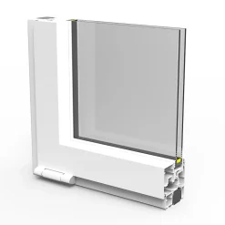 Fenêtre abattante par le haut double vitrage en aluminium blanc l.83 x H.47 cm-GoodHome Clearance