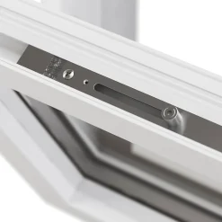 Fenêtre abattante par le haut double vitrage en aluminium blanc l.83 x H.47 cm-GoodHome Clearance