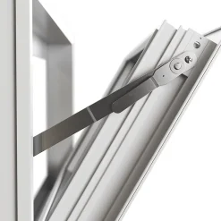 Fenêtre abattante par le haut double vitrage en aluminium blanc l.83 x H.47 cm-GoodHome Clearance