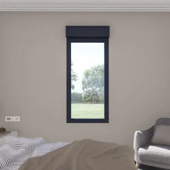 Fenêtre alu 1 vantail oscillo-battant + volet roulant électrique gris - l.80 x h.95 cm, tirant gauche-GoodHome Outlet