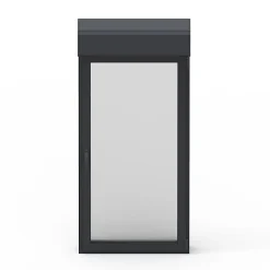 GoodHome Fenêtre alu 1 vantail oscillo-battant + volet roulant électrique gris - l.60 x h.75 cm, tirant droit