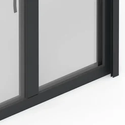 GoodHome Fenêtre alu 2 vantaux oscillo-battant + volet roulant électrique gris - l.120 x h.115 cm