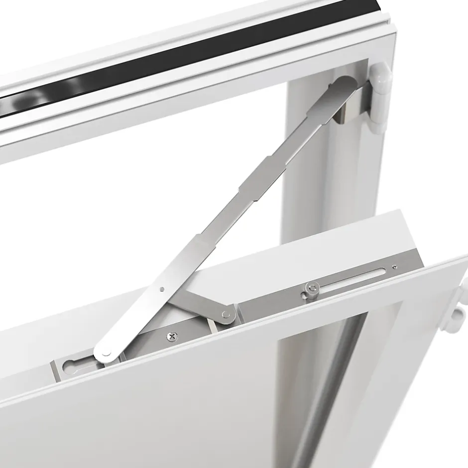 GoodHome Fenêtre alu 2 vantaux oscillo-battant + volet roulant électrique blanc - l.120 x h.115 cm