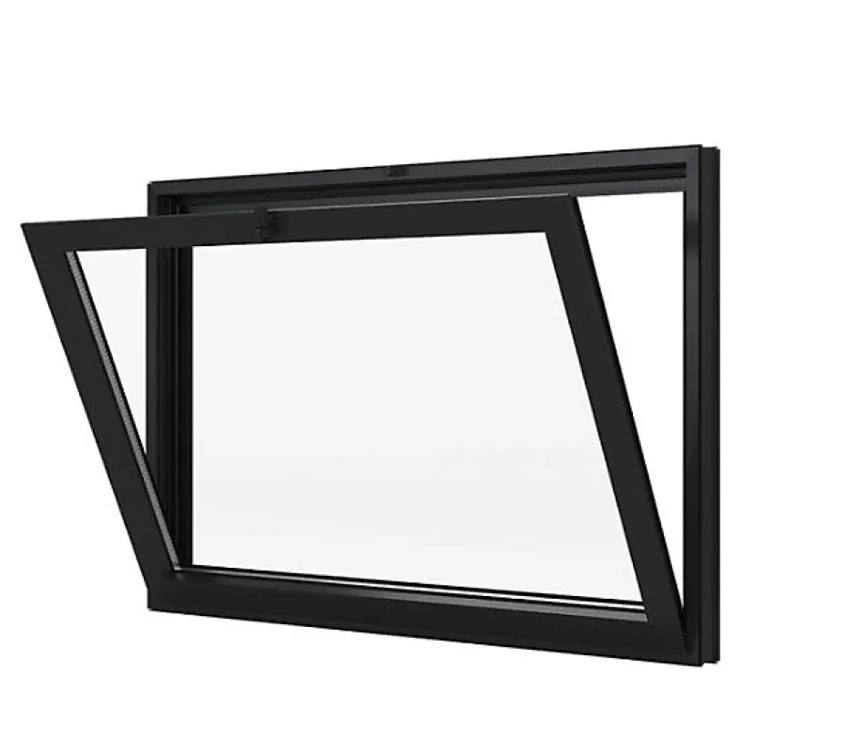 3 in 1 Fenêtre Aluminium à soufflet sécurité RAL 7016 ( L.: 100 cm x H.: 50 cm)
