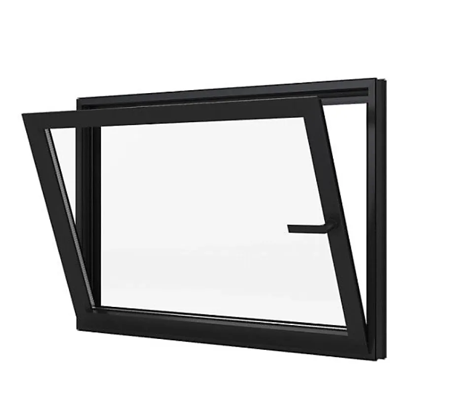 3 in 1 Fenêtre Aluminium à soufflet sécurité RAL 7016 ( L.: 170 cm x H.: 80 cm)