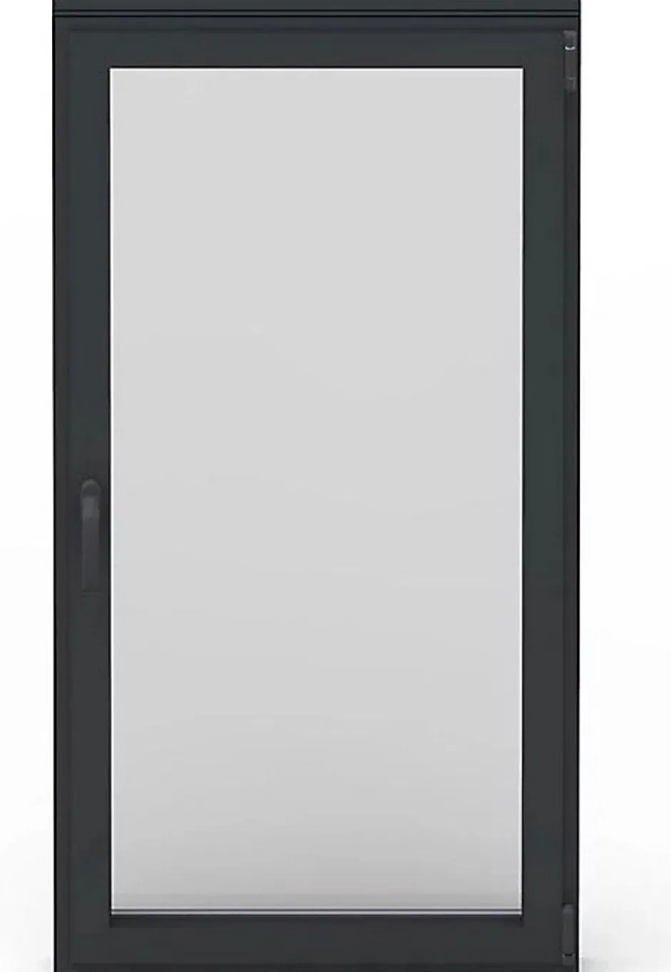 Fenêtre Aluminium avec 1 ventail ouvrant RAL 7016 ( L.: 100 cm x H.: 200 cm)-3 in 1 Outlet