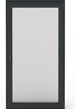 3 in 1 Fenêtre Aluminium avec 1 ventail ouvrant RAL 7016 ( L.: 93 cm x H.: 120 cm)