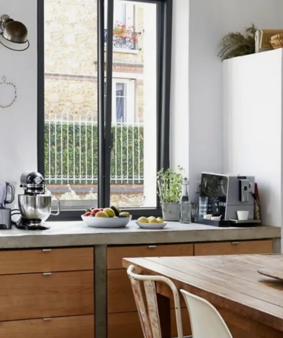 Fenêtre Aluminium deux cadres double ouvrant RAL 7016 ( L.: 227 cm x H.: 180 cm)-3 in 1 Best