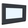 Fral Fermetures Fenêtre de cave soufflet PVC anthracite et blanc L 800mm x H 500mm ouvrant haut