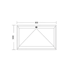 Fenêtre de cave soufflet PVC anthracite L 800mm x H 500mm ouvrant haut-Fral Fermetures Outlet