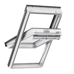 Fenêtre de toit à projection par le bas GPU UK04 0057 L.134 x H.98 cm Tout confort EverFinish blanc-VELUX New