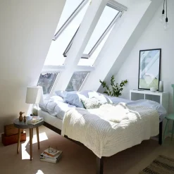 Fenêtre de toit à projection par le bas GPU MK04 0057 L.78 x H.98 cm Tout confort EverFinish blanc-VELUX