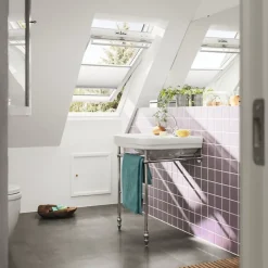 Fenêtre de toit à rotation GGU SK08 0057 L.114 x H.140 cm Tout confort EverFinish blanc-VELUX Sale