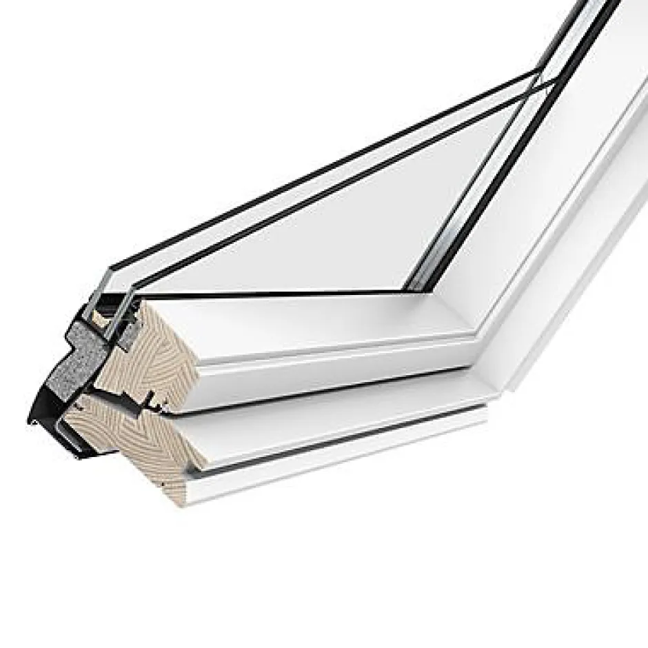 Fenêtre de toit à rotation Standard Whitefinish - bois peint en blanc L. 114 x H. 140 cm (GGL 2054 SK08)-Velux Clearance