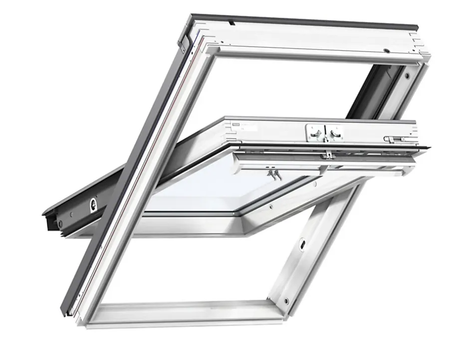 Velux Fenêtre de toit à rotation Triple vitrage - Whitefinish (bois peint en blanc) L. 78 x H. 118 cm (GGL 2062 MK06)