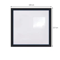 GoodHome Fenêtre fixe double vitrage en aluminium gris l.103 x H.117 cm