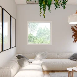 Fenêtre fixe double vitrage en aluminium blanc l.63 x H.77 cm-GoodHome Sale