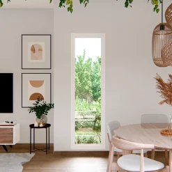 GoodHome Fenêtre fixe double vitrage en aluminium blanc l.63 x H.217 cm