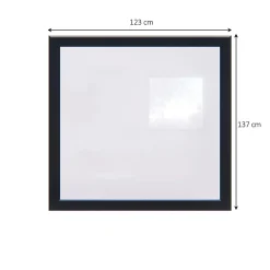 GoodHome Fenêtre fixe double vitrage en aluminium gris l.123 x H.137 cm