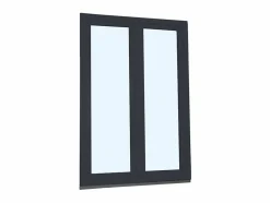 Fenêtre oscillo-battante double vantaux PVC anthracite L 1000mm x H 1300mm ouvrant droit-Fral Fermetures