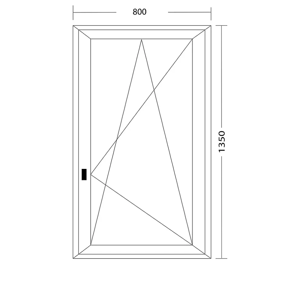 Fenêtre oscillo-battante PVC blanc L 800mm x H 1350mm ouvrant droit-Fral Fermetures Best