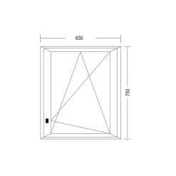 Fenêtre oscillo-battante PVC blanc L 650mm x H 750mm ouvrant droit-Fral Fermetures Hot