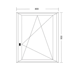 Fenêtre oscillo-battante PVC blanc L 800mm x H 950mm ouvrant droit-Fral Fermetures Hot