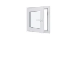 Fenêtre PVC - LxH 600x600 mm -Triple Vitrage - Blanc -poignée à droite-Hexa’Fen Online