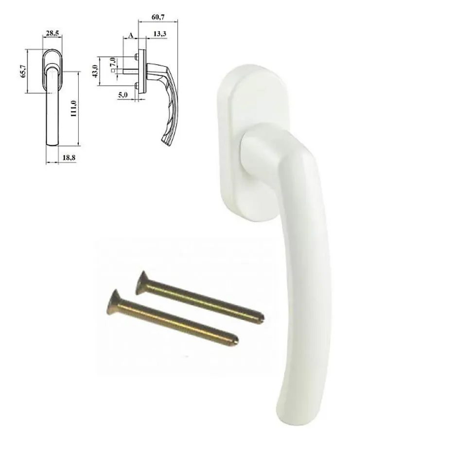 Fenêtre PVC - LxH 800x600 mm -Triple Vitrage - Bicolore blanc int/anthracite ext-poignée à droite-Hexa’Fen New