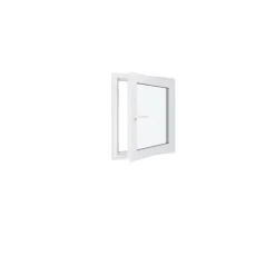 Fenêtre PVC - LxH 800x800 mm -Triple Vitrage - Blanc -poignée à gauche-Hexa’Fen Online