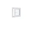 Fenêtre PVC - LxH 600x600 mm -Triple Vitrage - Blanc -poignée à gauche-Hexa’Fen Online