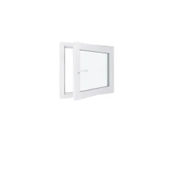 Hexa’Fen Fenêtre PVC - LxH 800x700 mm -Triple Vitrage - Blanc -poignée à gauche