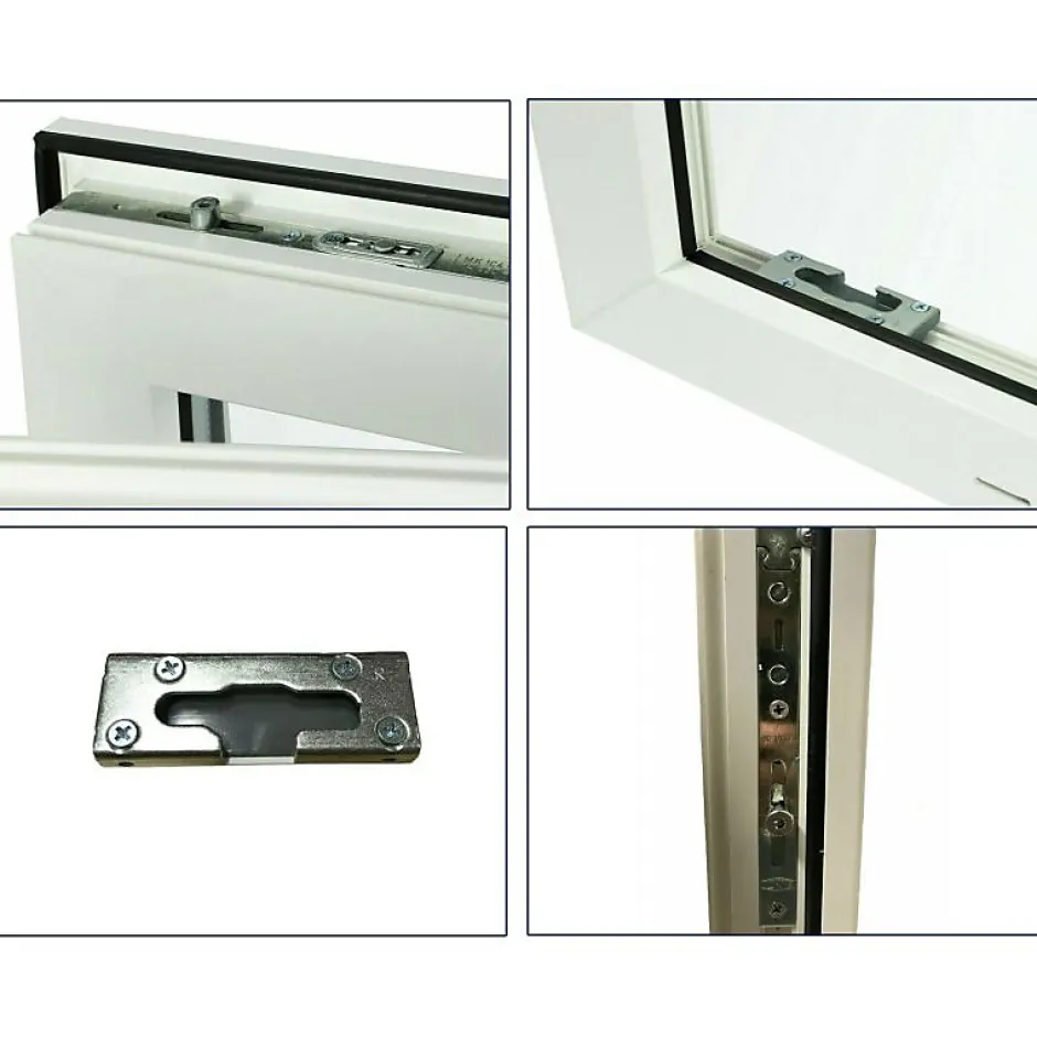 Hexa’Fen Fenêtre PVC - LxH 1000x800 mm -Triple Vitrage - Blanc -poignée à gauche