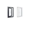 Hexa’Fen Fenêtre PVC - LxH 600x1000 mm -Triple Vitrage - Bicolore blanc int/anthracite ext-poignée à gauche