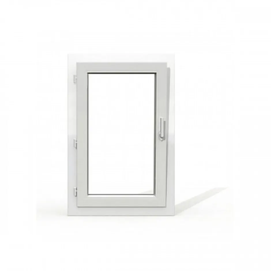 Fenêtre PVC 1 vantail H 105 x L 80 cm OB pour pose en neuf avec poignée - tirant gauche-Gefradis Clearance