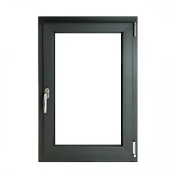 Gefradis Fenêtre PVC 1 vantail H 115 x L 80 cm OB anthracite pour pose en neuf - tirant droit