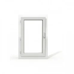 Gefradis Fenêtre PVC 1 vantail H 125 x L 80 cm OB pour pose en neuf avec poignée - tirant gauche