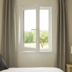 Fenêtre PVC 1 vantail H 105 x L 80 cm OF pour pose en neuf avec poignée - tirant gauche-Gefradis Hot