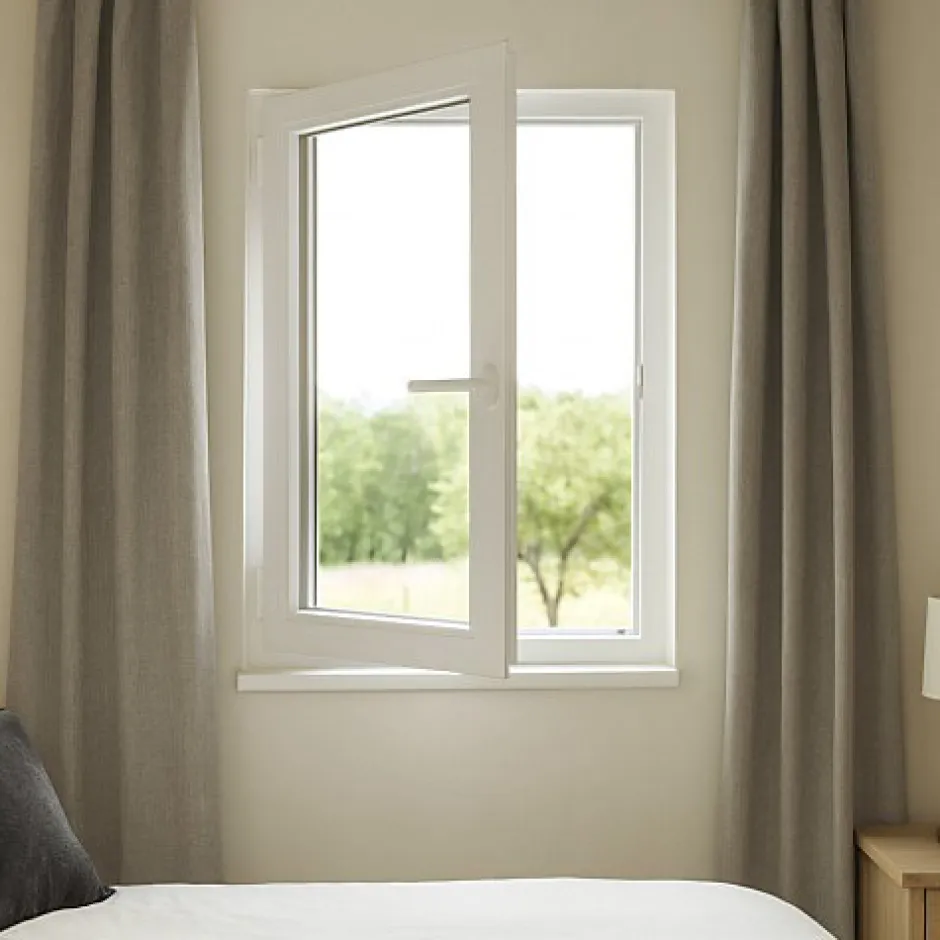 Fenêtre PVC 1 vantail H 105 x L 80 cm OF pour pose en neuf avec poignée - tirant gauche-Gefradis Hot