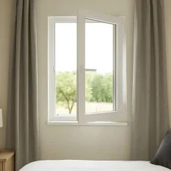 Fenêtre PVC 1 vantail H 125 x L 80 cm OF pour pose en neuf avec poignée - tirant droit-Gefradis Hot