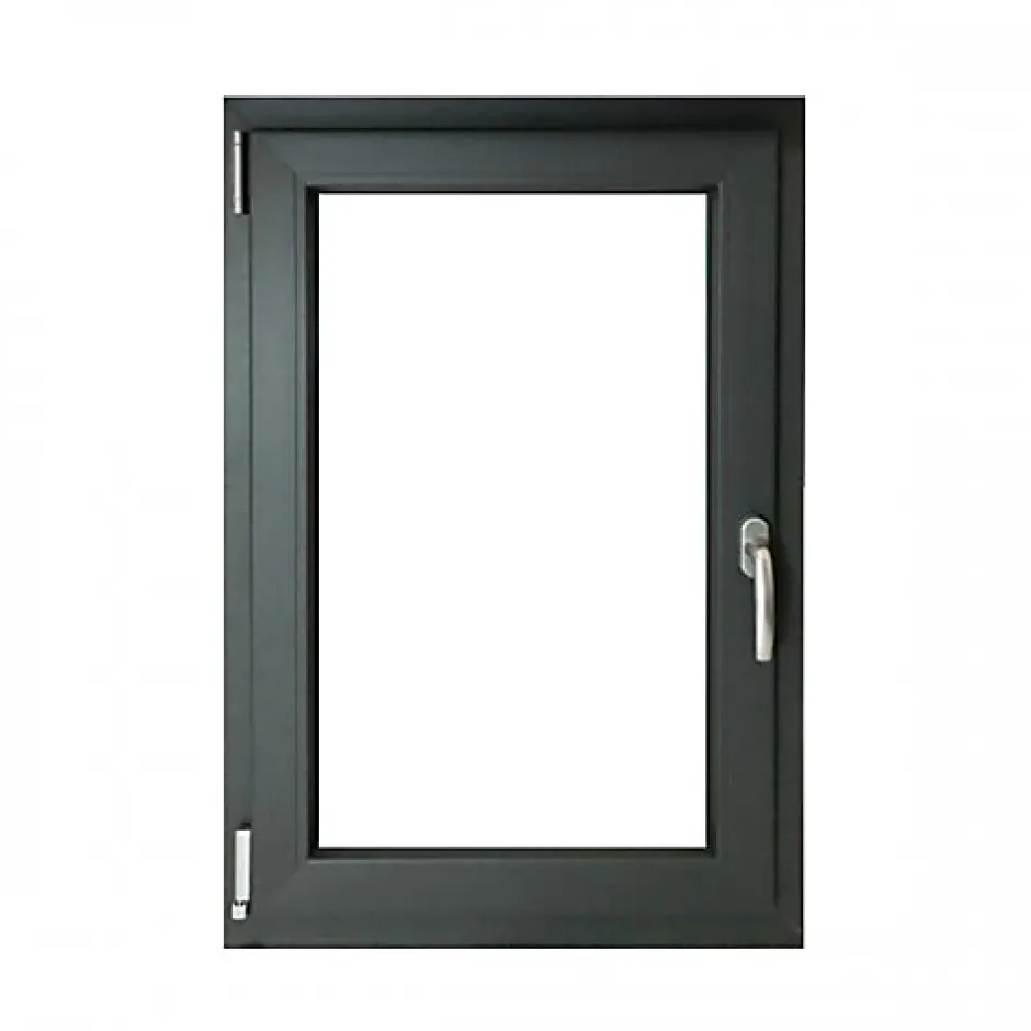 Gefradis Fenêtre PVC 1 vantail H 95 x L 60 cm OB anthracite pour pose en neuf - tirant gauche