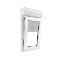 GoodHome Fenêtre PVC 1 vantail oscillo-battant + volet roulant électrique blanc - l.60 x h.95 cm, tirant droit