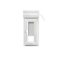 GoodHome Fenêtre PVC 1 vantail oscillo-battant + volet roulant électrique blanc - l.40 x h.75 cm, tirant droit