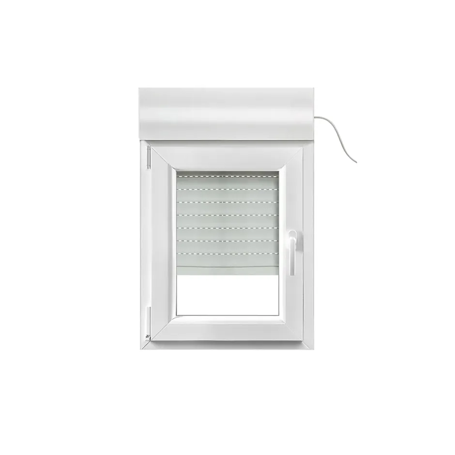 Fenêtre PVC 1 vantail oscillo-battant + volet roulant électrique blanc - l.60 x h.75 cm, tirant gauche-GoodHome Outlet