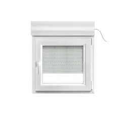 Fenêtre PVC 1 vantail oscillo-battant + volet roulant électrique blanc - l.80 x h.75 cm, tirant droit-GoodHome Discount