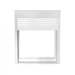 Fenêtre PVC 1 vantail oscillo-battant avec volet roulant électrique H 75 x L 80 cm pour pose en neuf - tirant droit-Gefradis Discount