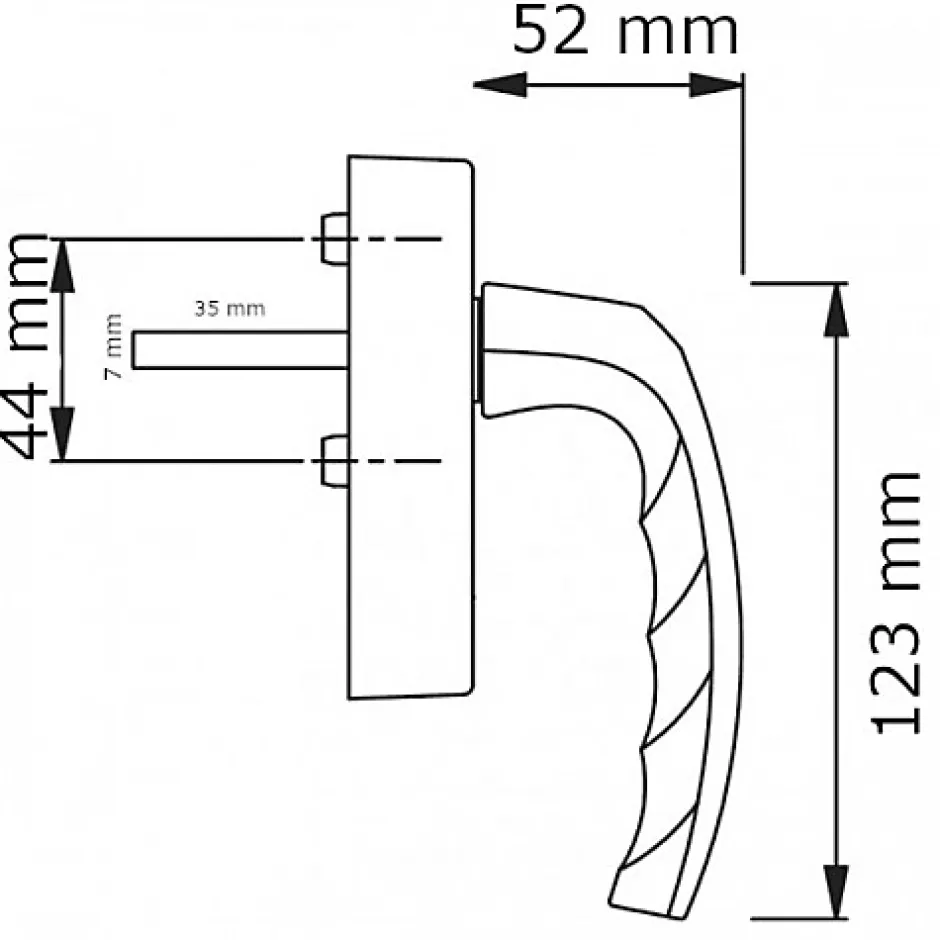 Fenêtre PVC 2 vantaux H 105 x L 120 cm OB pour pose en neuf avec poignée-Gefradis Best