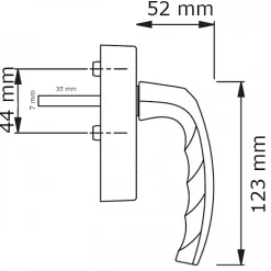 Fenêtre PVC 2 vantaux H 75 x L 100 cm OF pour pose en neuf avec poignée-Gefradis Outlet