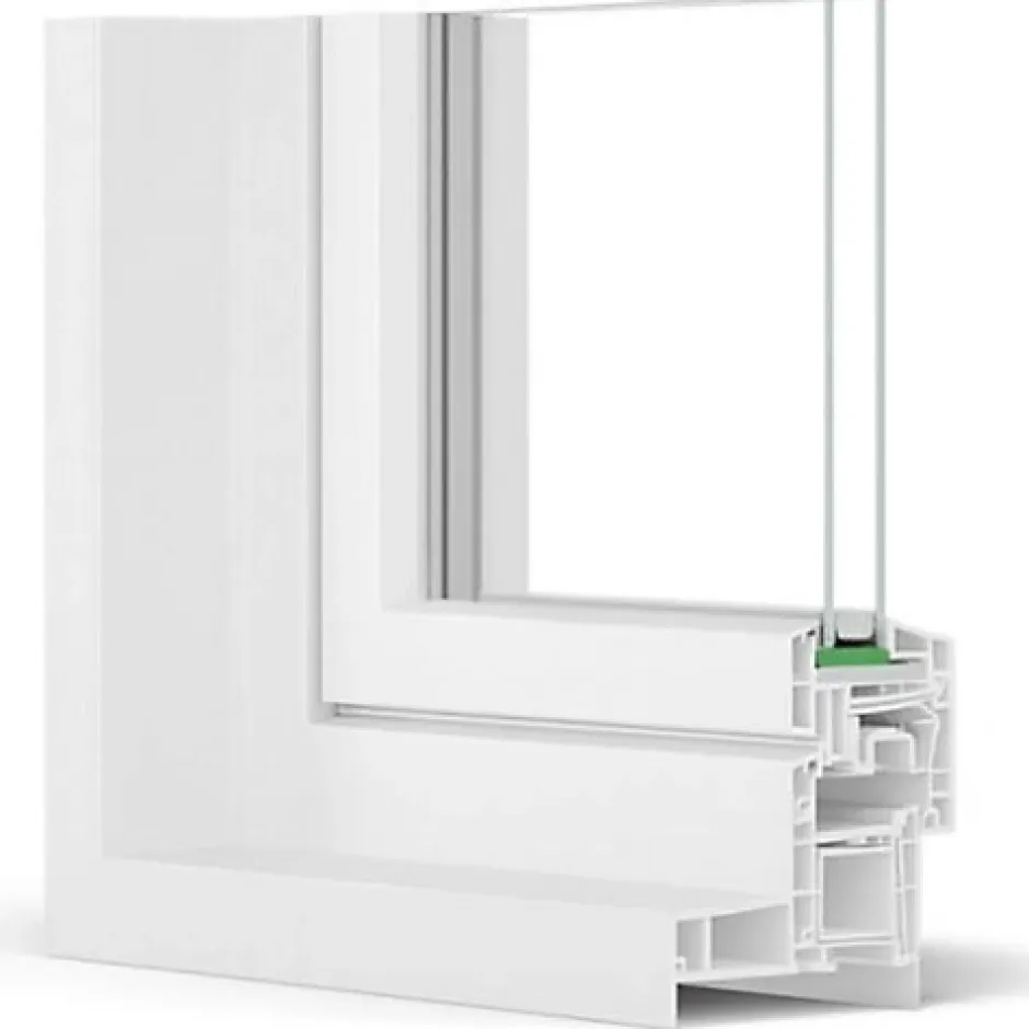 Fenêtre PVC 2 vantaux H 155 x L 150 cm OF pour pose en neuf avec poignée-Gefradis Sale