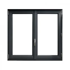 Fenêtre PVC 2 vantaux H 175 x L 100 cm OB anthracite pour pose en neuf avec poignée-Gefradis Discount
